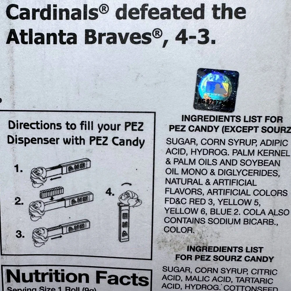 St Louis Cardinals PEZ‎ Candy Dispenser Baseball MLB Fan Collectible New